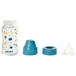 Biberon Verre Col Large 240Ml Blue*BÉABA New