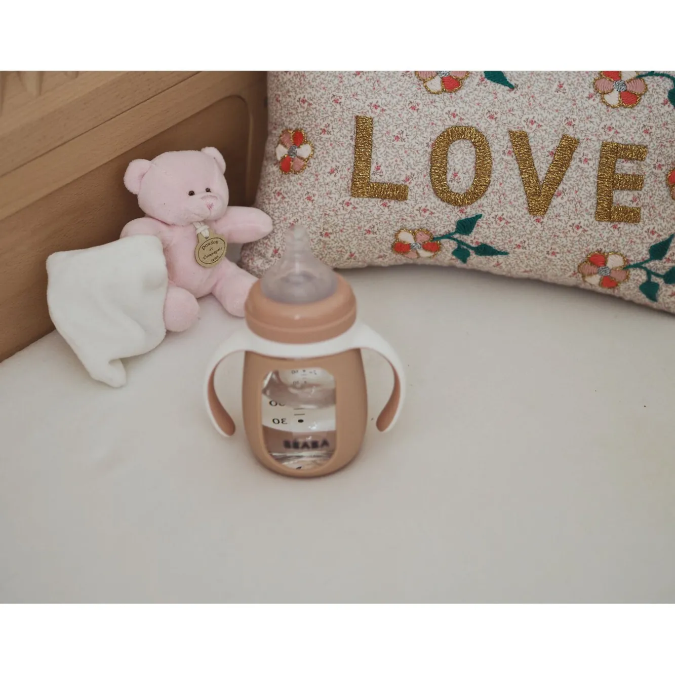 Biberon Verre D'Apprentissage 210 Ml Old Pink*BÉABA Clearance