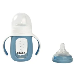 Biberon Verre D'Apprentissage 210 Ml Windy Blue*BÉABA Clearance