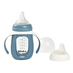 Biberon Verre D'Apprentissage 210 Ml Windy Blue*BÉABA Clearance