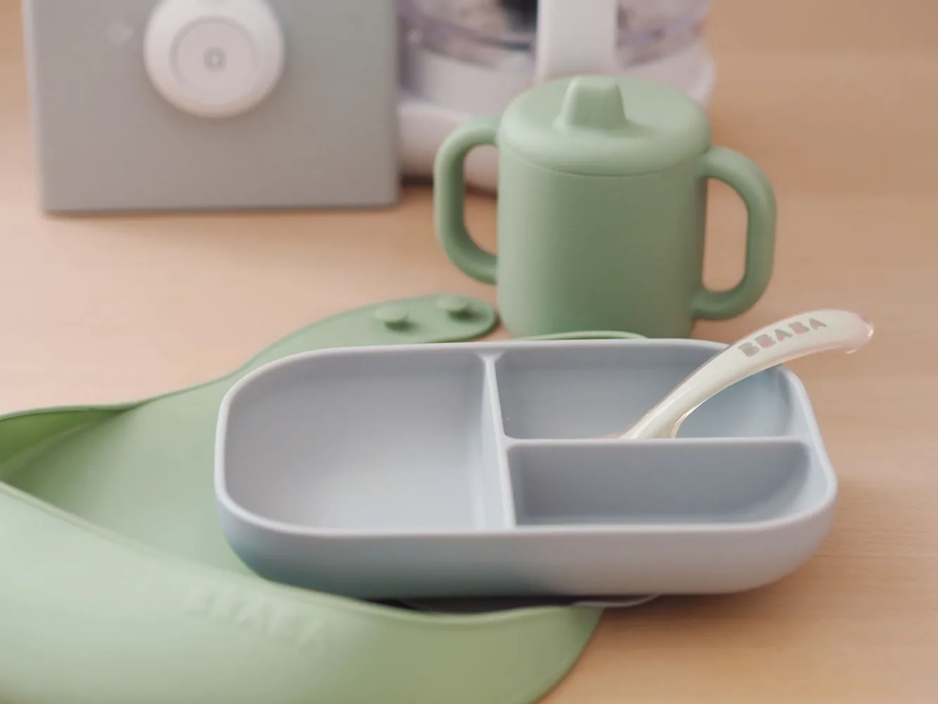 Coffret Repas Les Essentiels Grey / Sage Green*BÉABA Discount