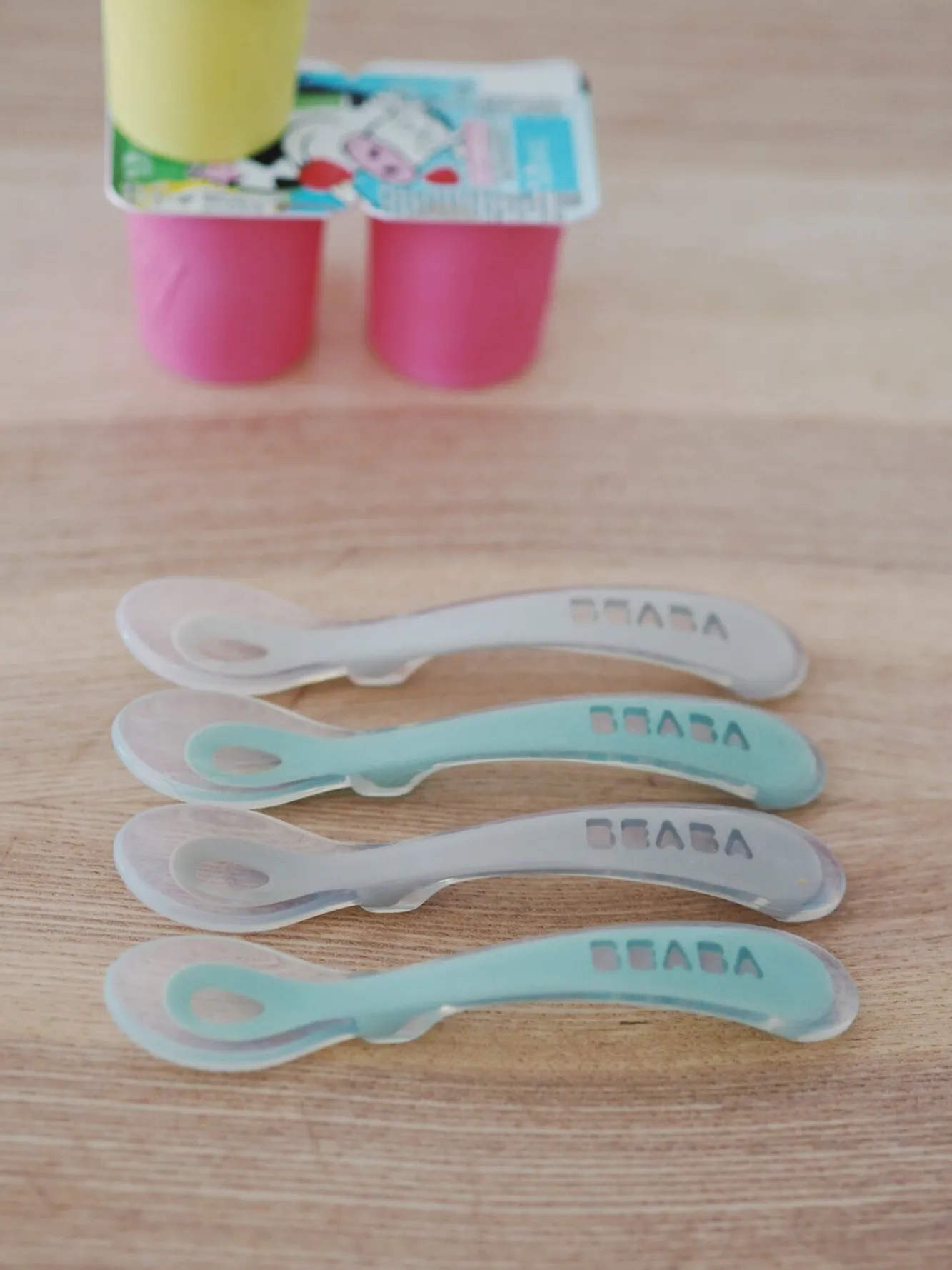 Lot 4 Cuilleres 2Eme Age Silicone Velvet Grey / Sage Green*BÉABA Outlet