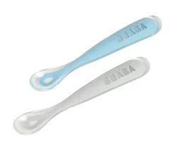 Lot 2 Cuilleres 1Er Age Silicone + Boite De Transport Grey/B*BÉABA Discount