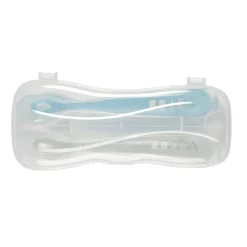 Lot 2 Cuilleres 1Er Age Silicone + Boite De Transport Grey/B*BÉABA Discount