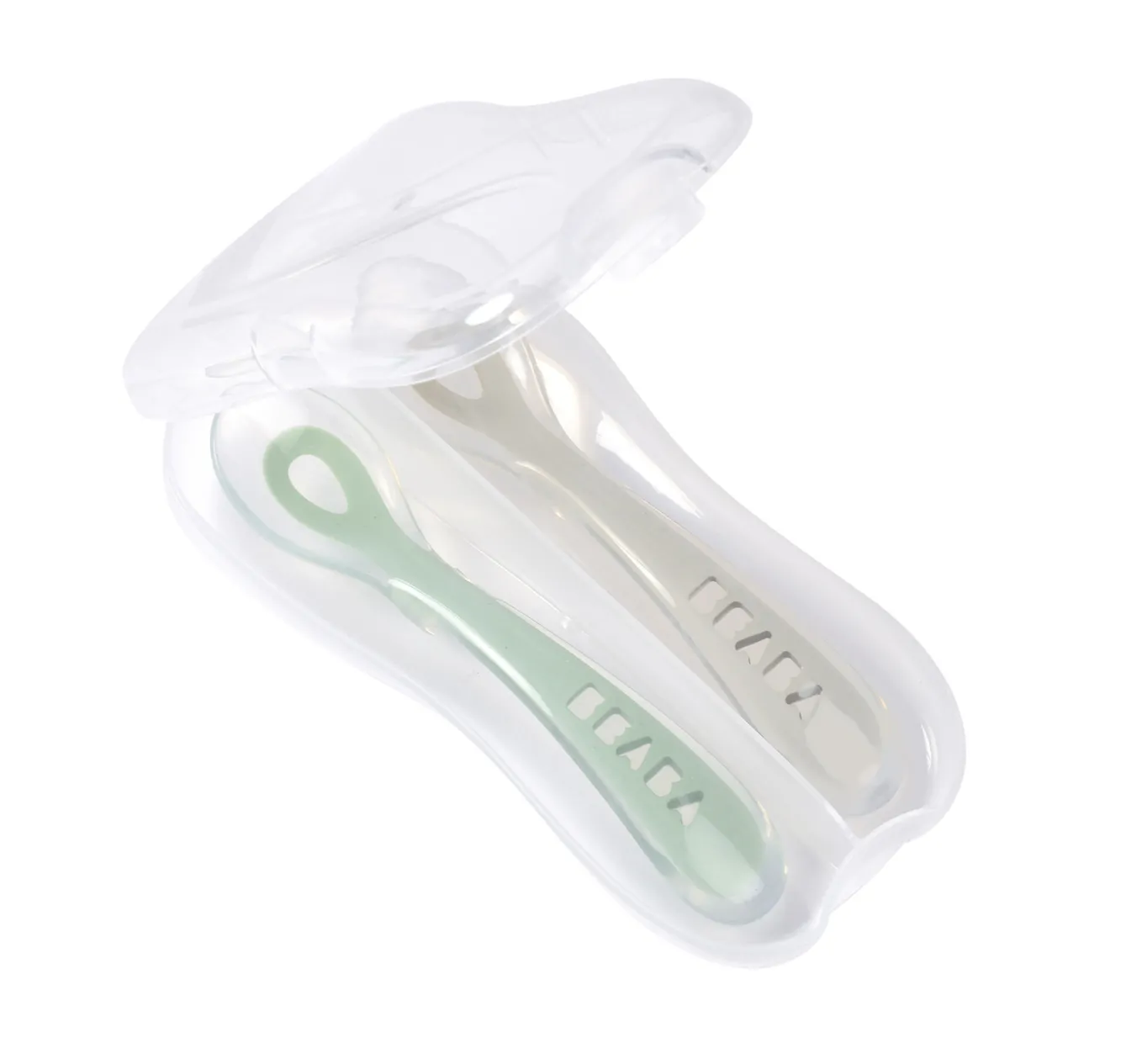 Lot De 2 Cuilleres 2Eme Age Silicone Avec Boite De Transport*BÉABA Best