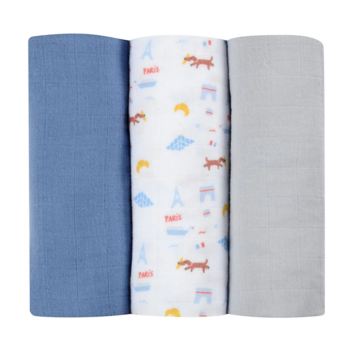 Lot De 3 Langes En Coton Paris*BÉABA