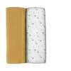 Lot De 2 Langes Xxl En Coton Honey Yellow/Starry Night*BÉABA Sale