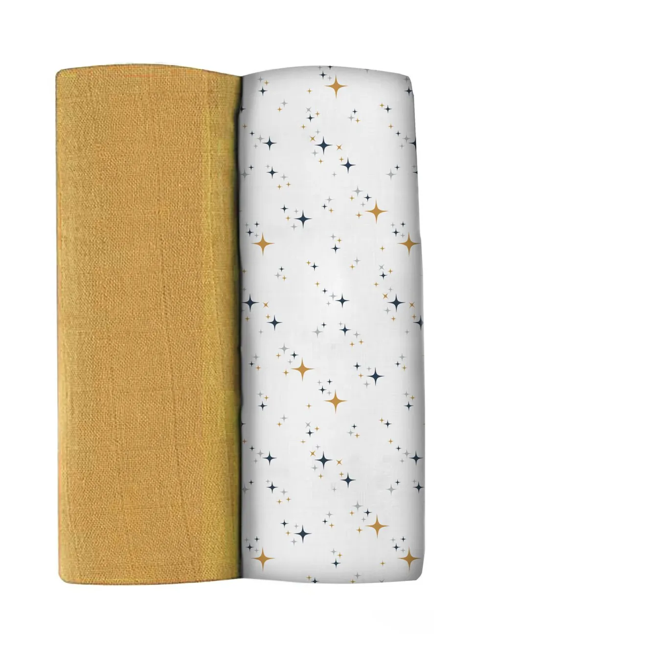 Lot De 2 Langes Xxl En Coton Honey Yellow/Starry Night*BÉABA Sale