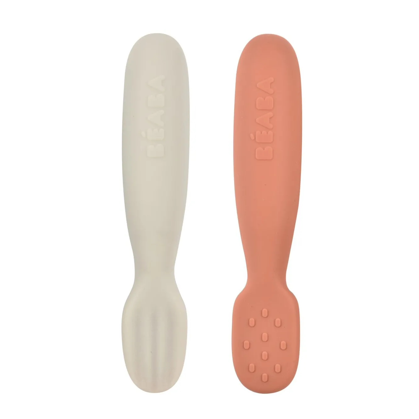 Lot De 2 Pre-Cuillere Silicone Terracotta / Velvet Grey*BÉABA Outlet