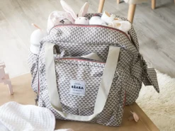 Sac A Langer Geneve Ii Play Print Grey/Coral*BÉABA Outlet