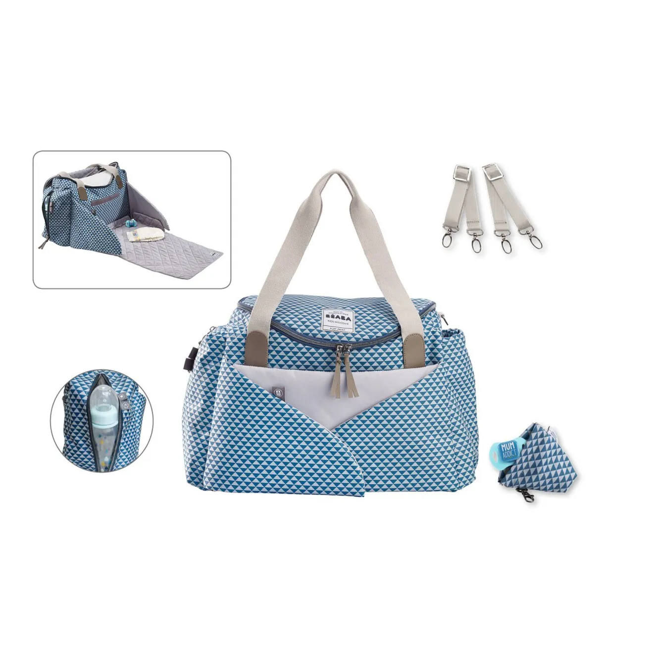 Sac A Langer Sydney Ii Play Print Blue*BÉABA Sale