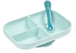 Set Repas Silicone Avec Ventouse Blue*BÉABA Hot